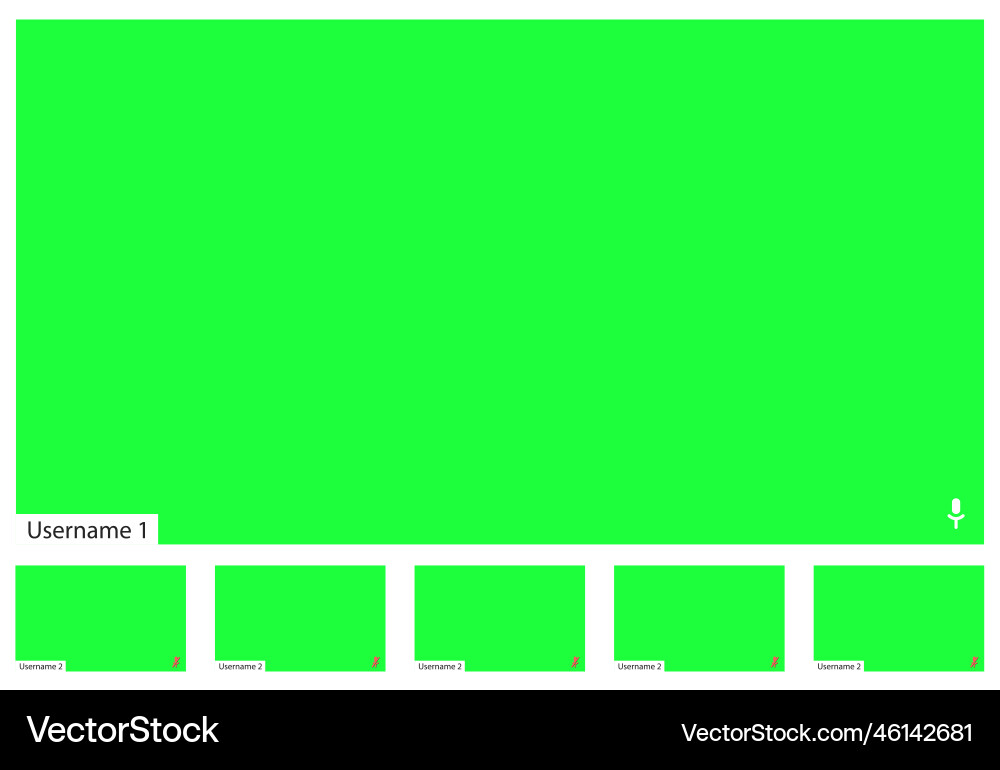 Ui ux template for video conferencing and meetings Ui ux template for video conferencing and meetings vector image