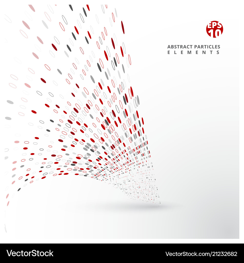 Abstract red and gray particles elements distort Abstract red and gray particles elements distort vector image