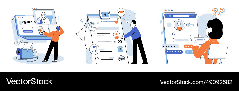 Account login to log on you must enter Account login to log on you must enter vector image