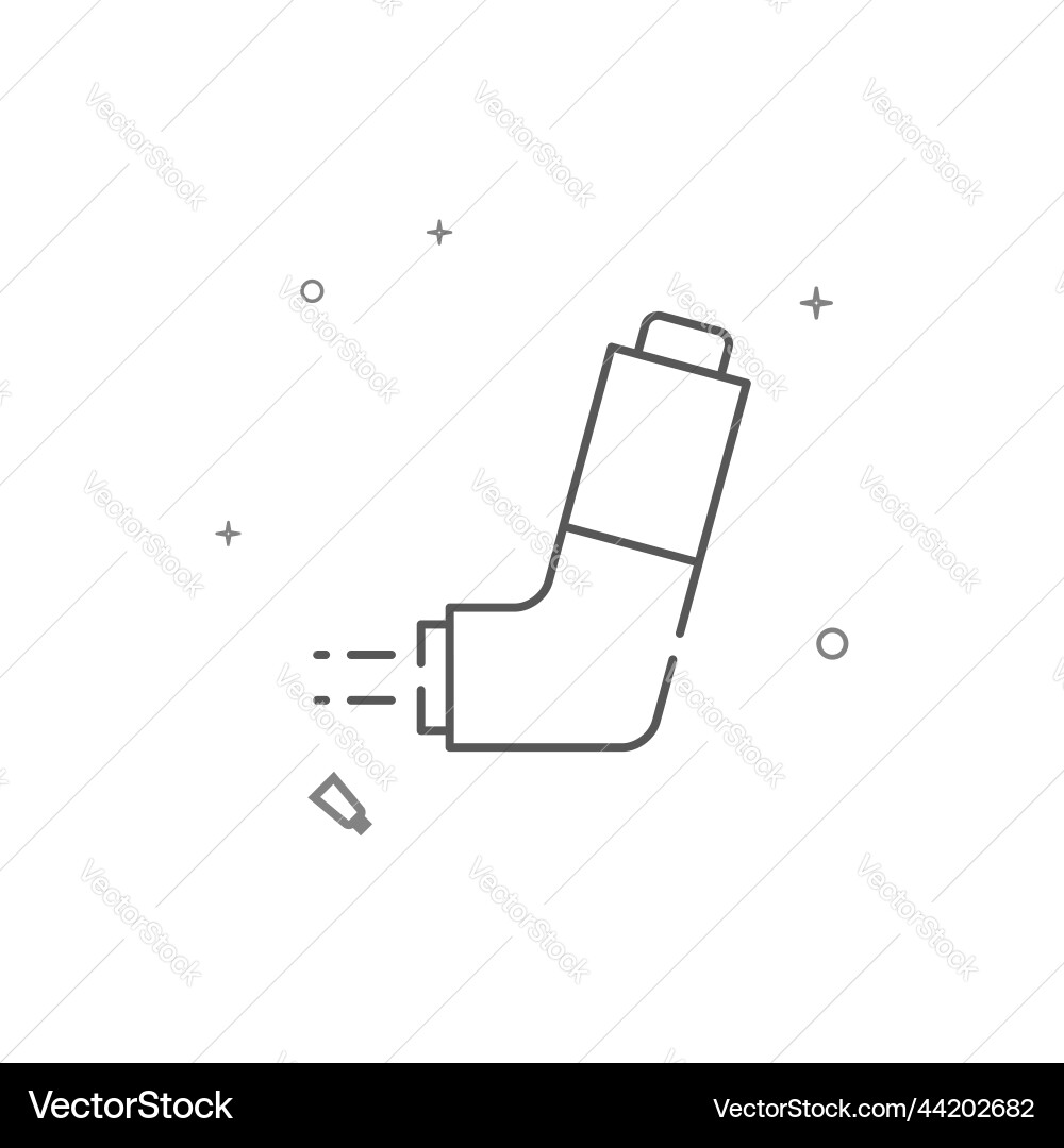 Asthma inhaler simple line icon symbol Asthma inhaler simple line icon symbol Vector Image