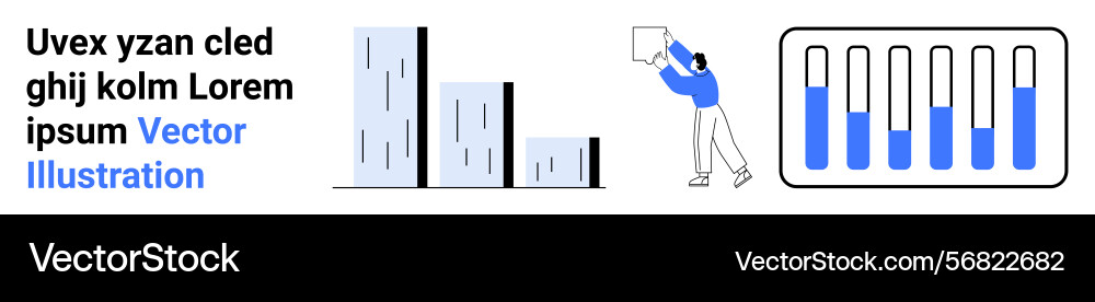 Data analysis concept with bar graph test tubes Vector Image