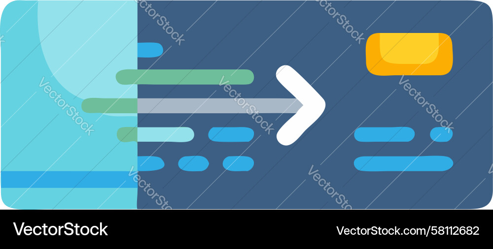 Digital Access Card with Forward Arrow Vector Image