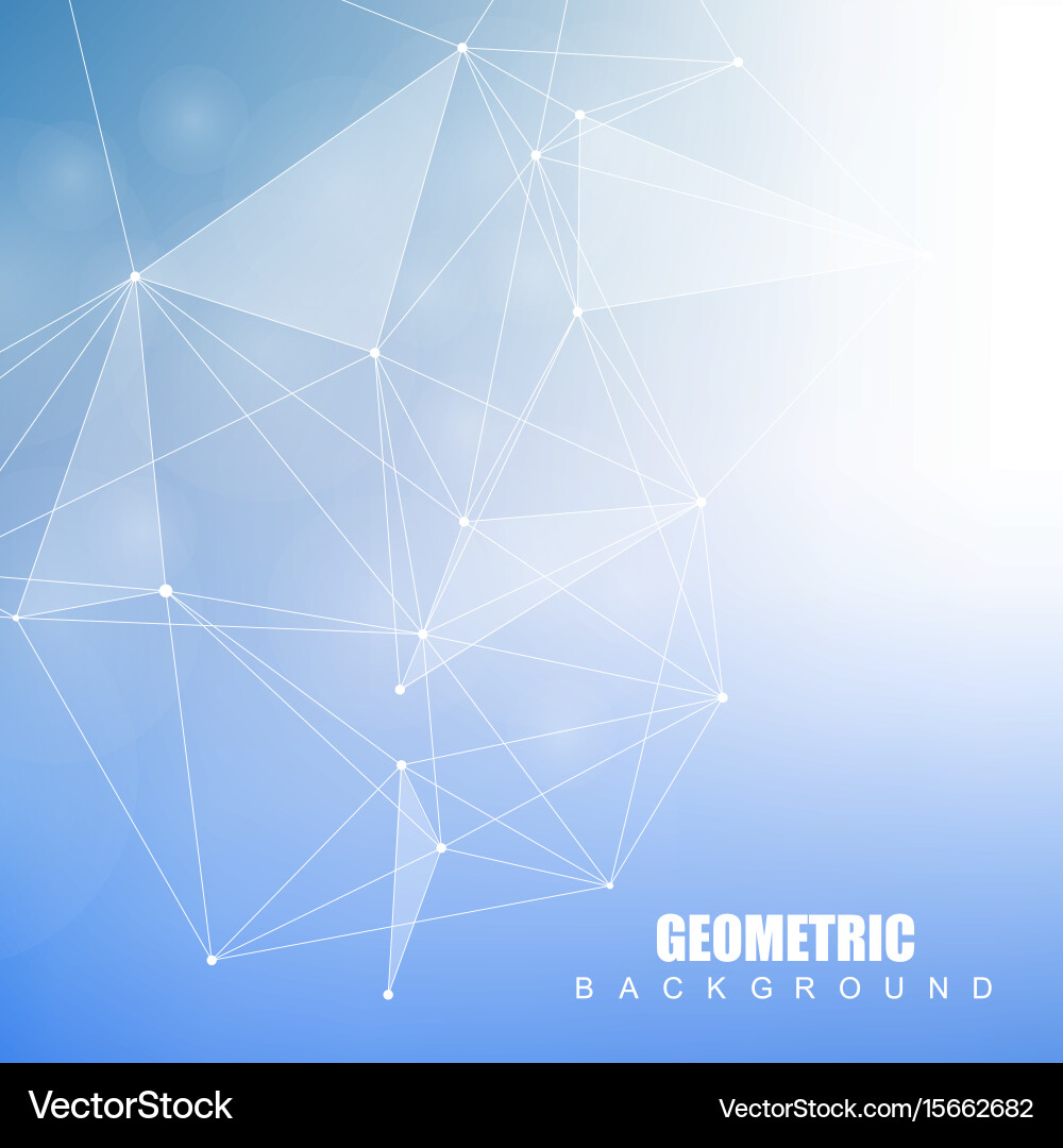 Geometric abstract background with connected line vector image