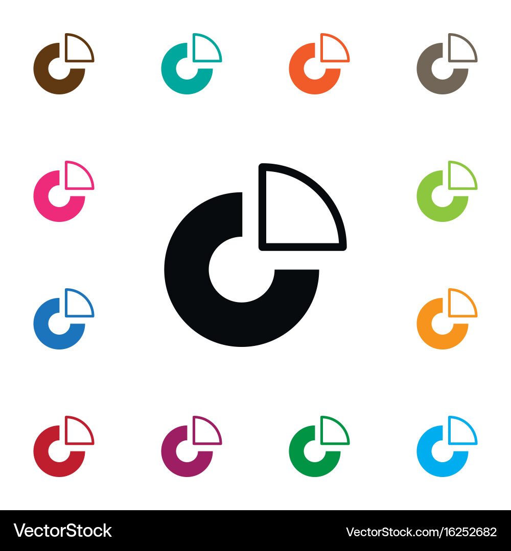 Isolated statistic icon slice element can Vector Image