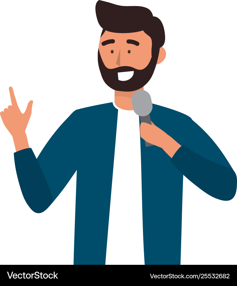 Man with microphone design Vector Image