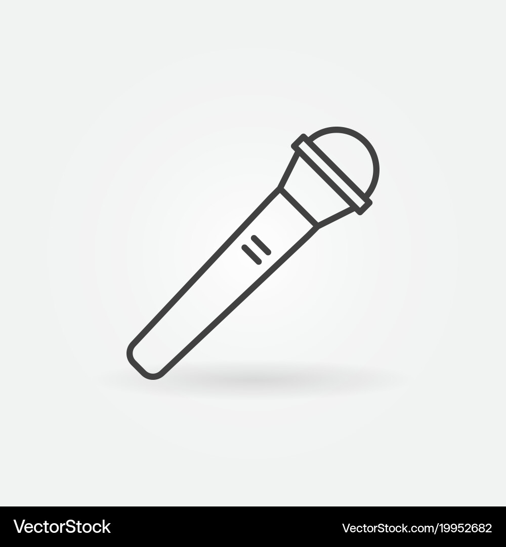 Minimal microphone icon or design element Vector Image