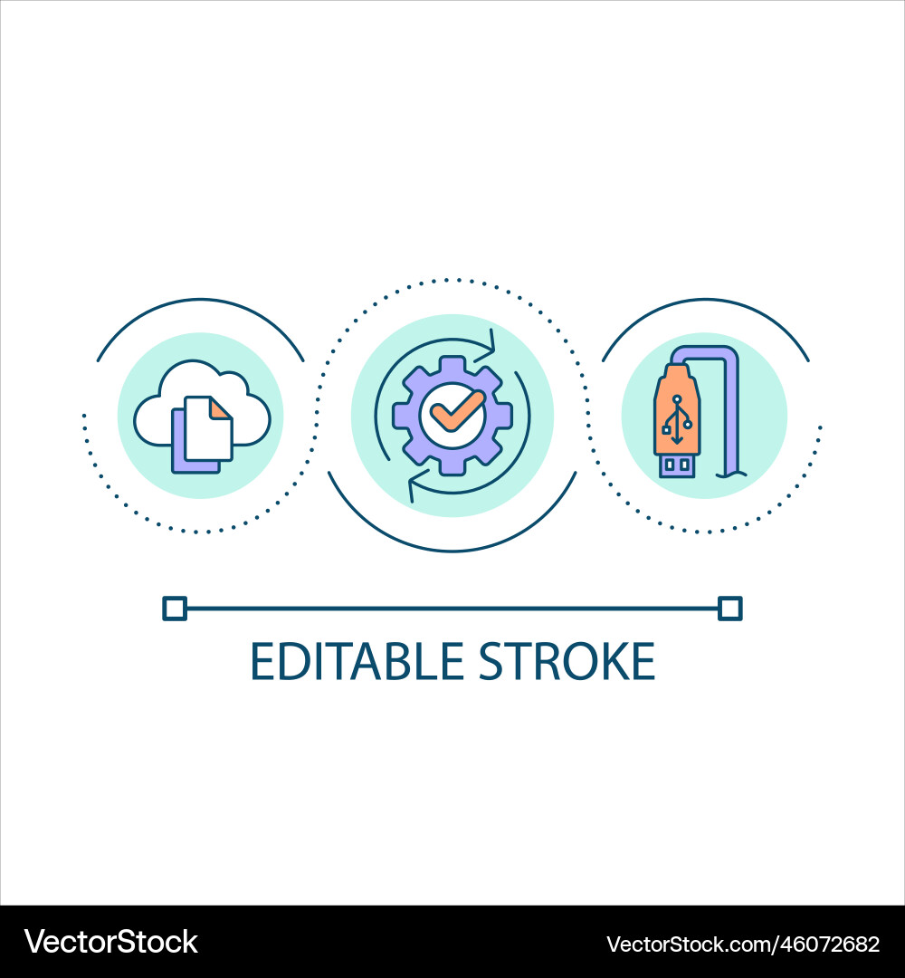 Portable drive loop concept icon Vector Image