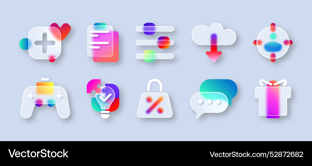Realistic matte glass morphism transparent ui Realistic matte glass morphism transparent ui vector image