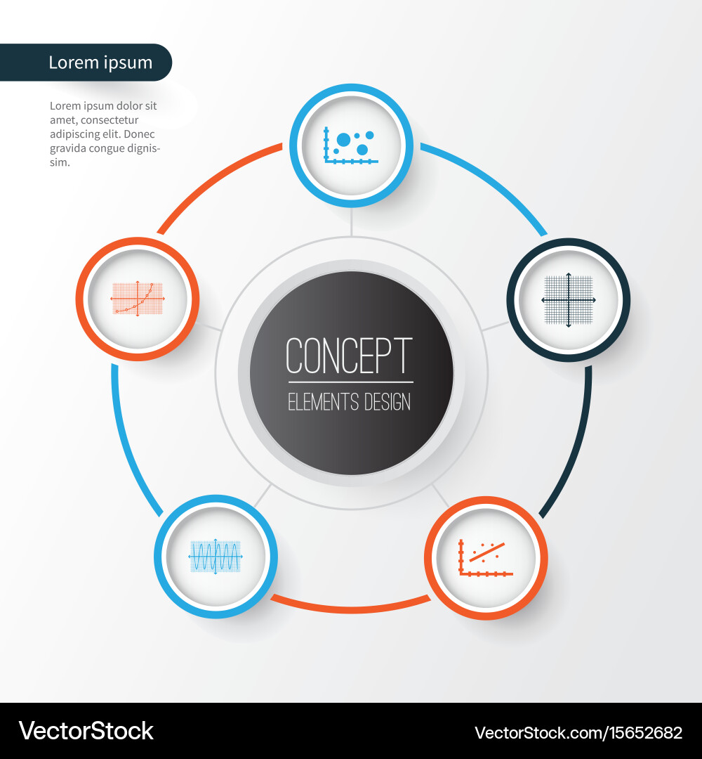 Set of graphs diagrams and statistics icons vector image