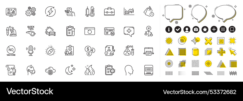 Set of portfolio tutorials and sick man line Vector Image
