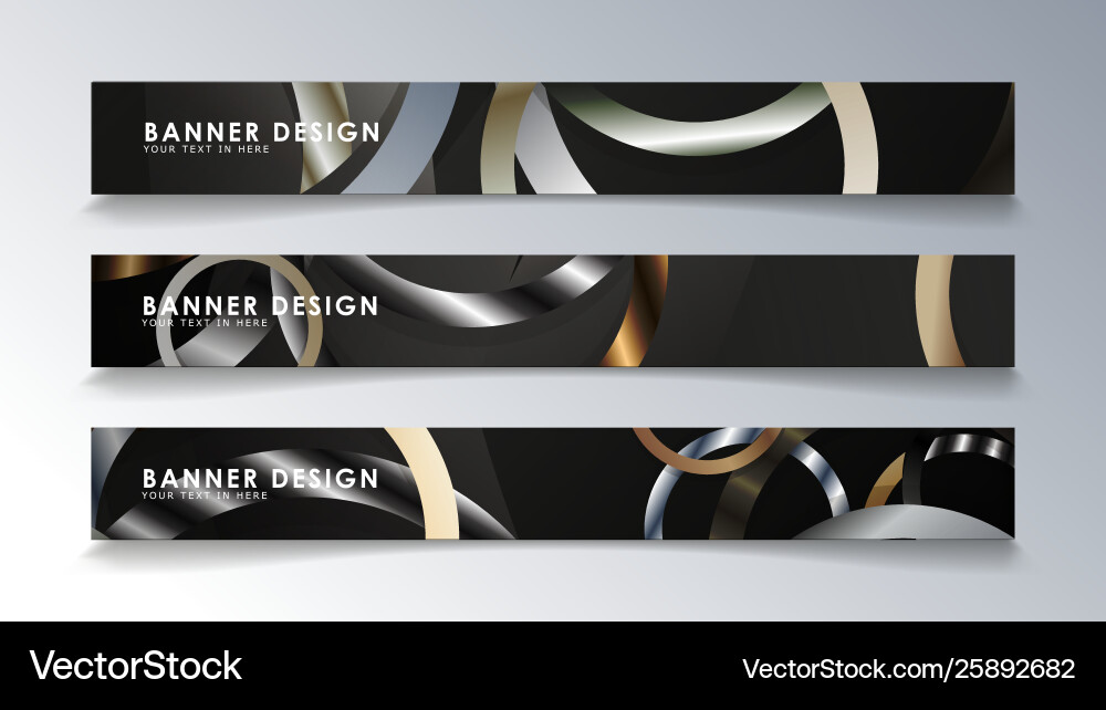 Set rectangular banner with a circle background Set rectangular banner with a circle background Vector Image