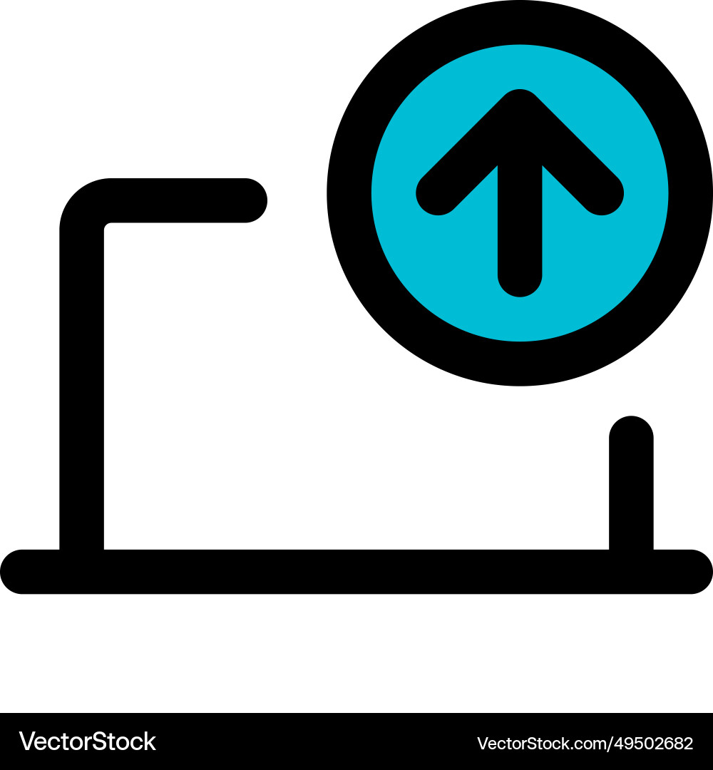 Uploading data from a laptop to another device vector image