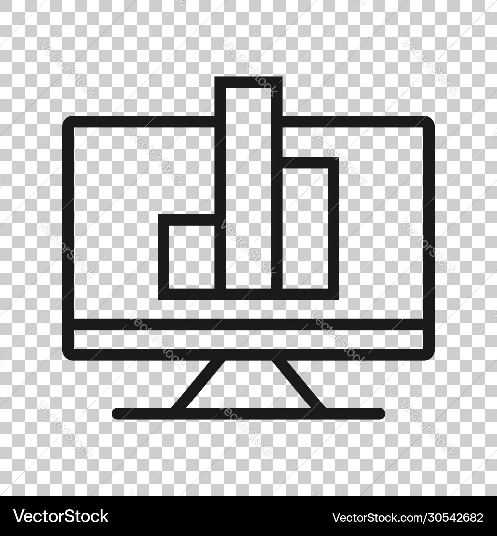 Website analytics icon in flat style seo data Website analytics icon in flat style seo data vector image