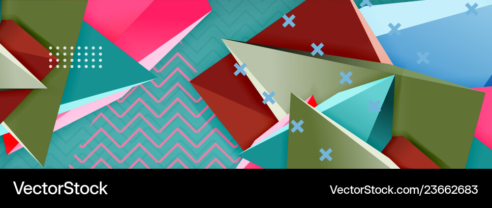 3d triangular shapes abstract background 3d triangular shapes abstract background vector image