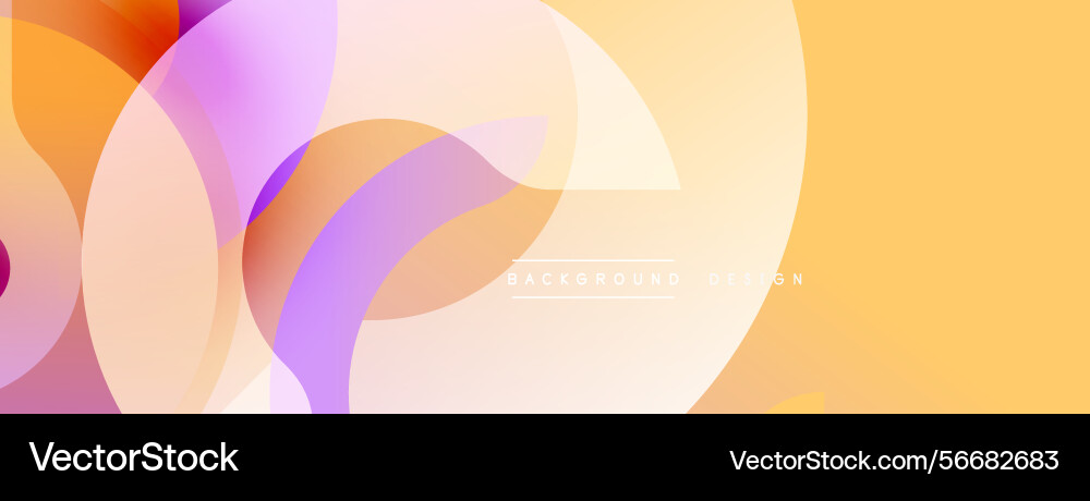 Abstract fluid shapes overlap creating warm color Vector Image
