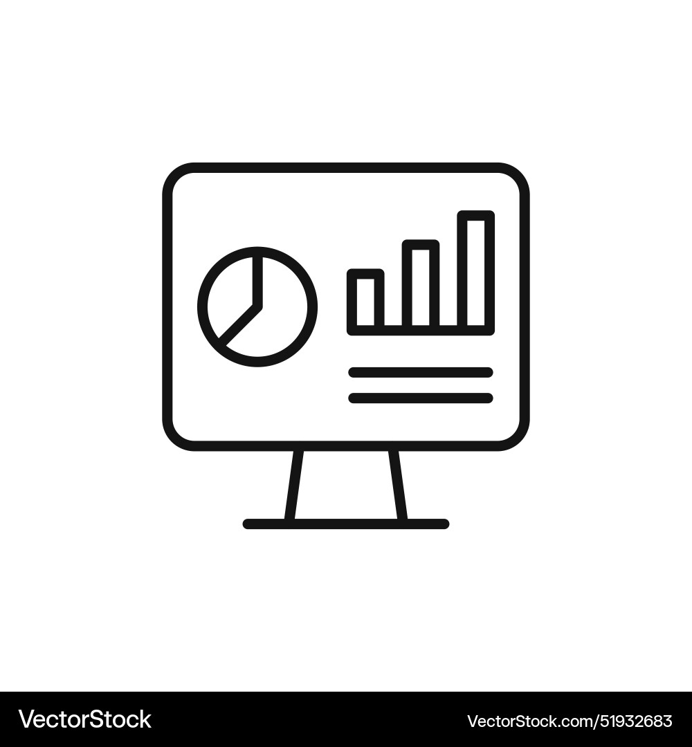 Analytics dashboard icon ideal for data tracking Vector Image