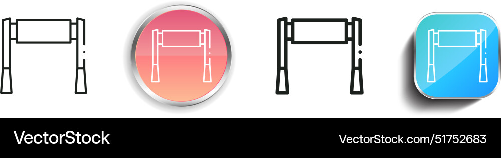 Banner icon thin linear regular and button style vector image