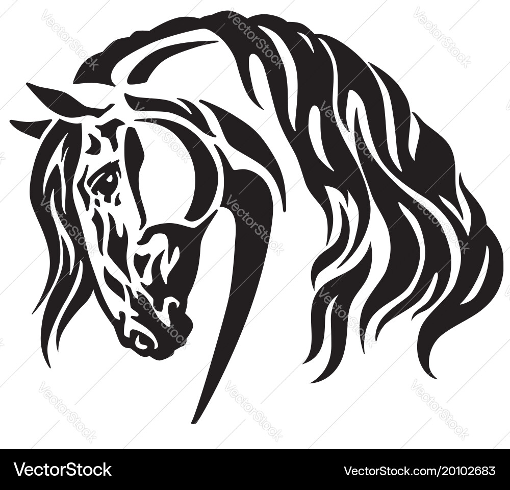Horse tattoos Vector Images \u0026 Graphics for Commercial Use | VectorStock, image size:1000x960