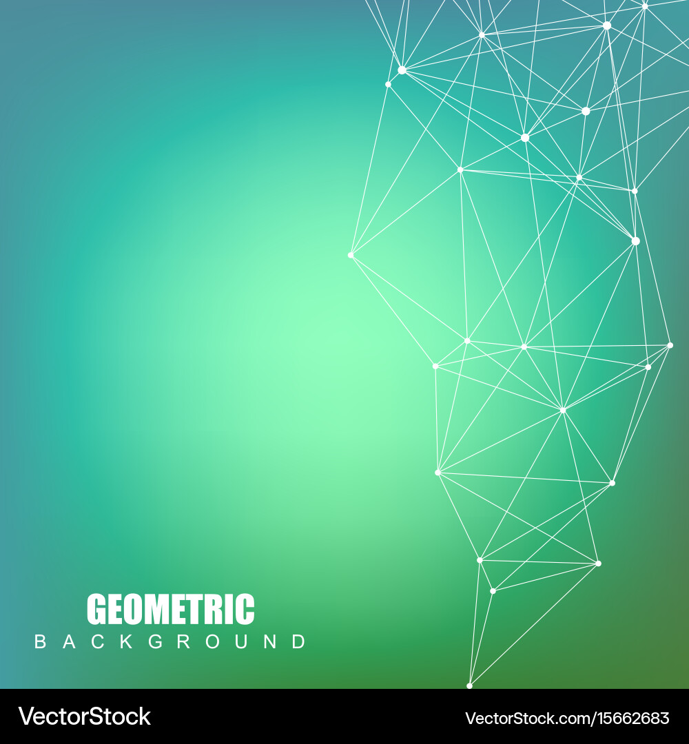 Geometric abstract background with connected line Vector Image