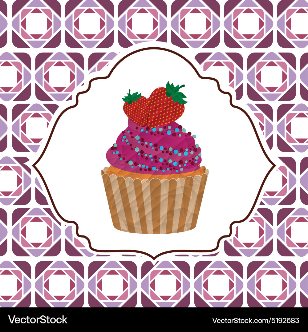Köstlicher Cupcake Vektorbild