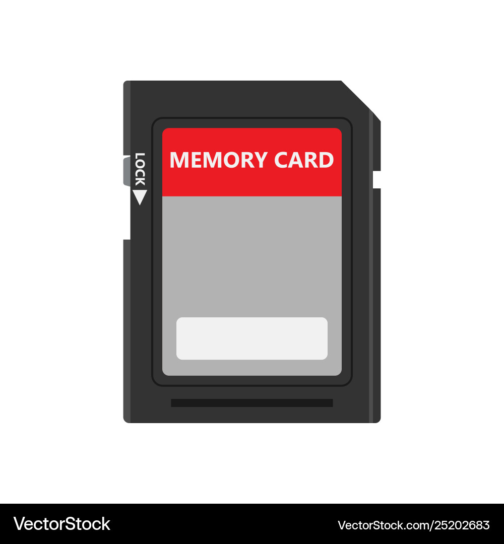 Memory card front view symbol store adapter icon Memory card front view symbol store adapter icon vector image