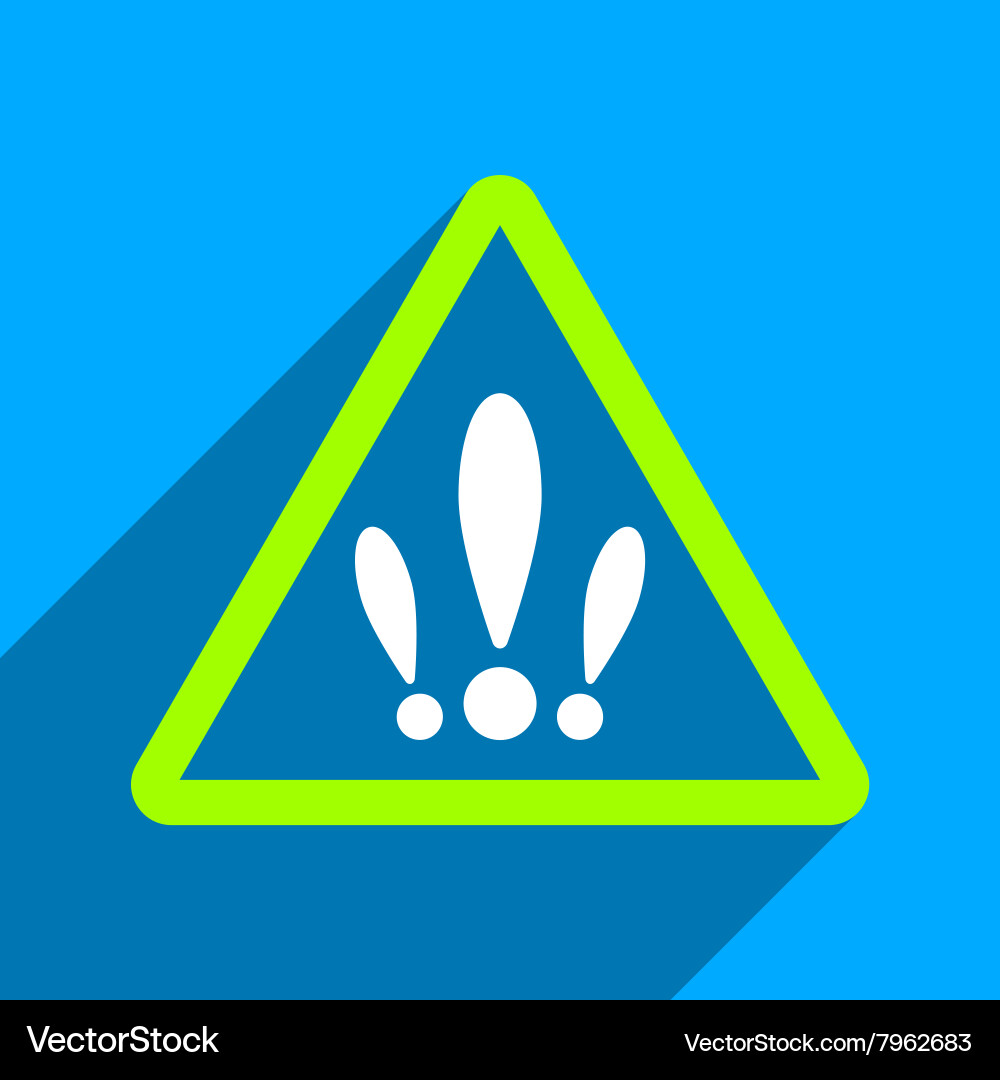 Multiple problems flat square icon with long vector image