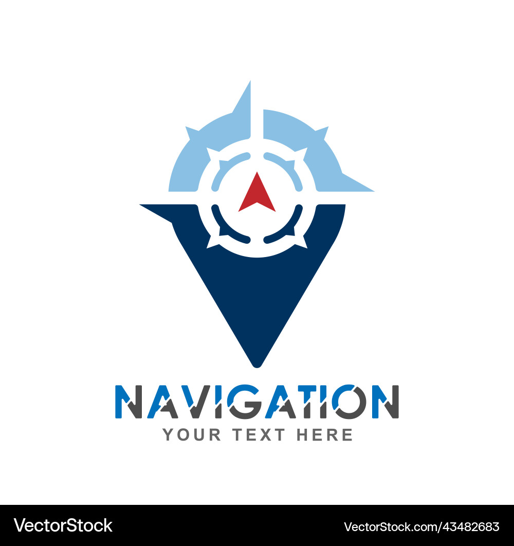 Navigation or compass global positioning system Navigation or compass global positioning system vector image