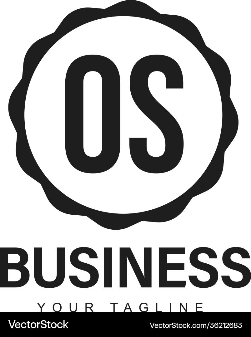 Os initial a logo design with abstract style Vector Image
