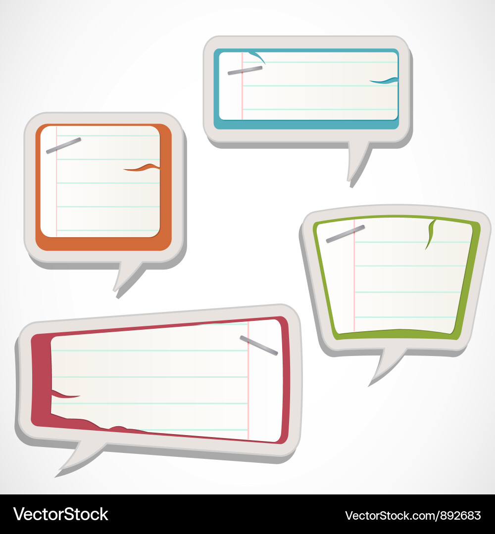 Paper speech bubbles Vector Image