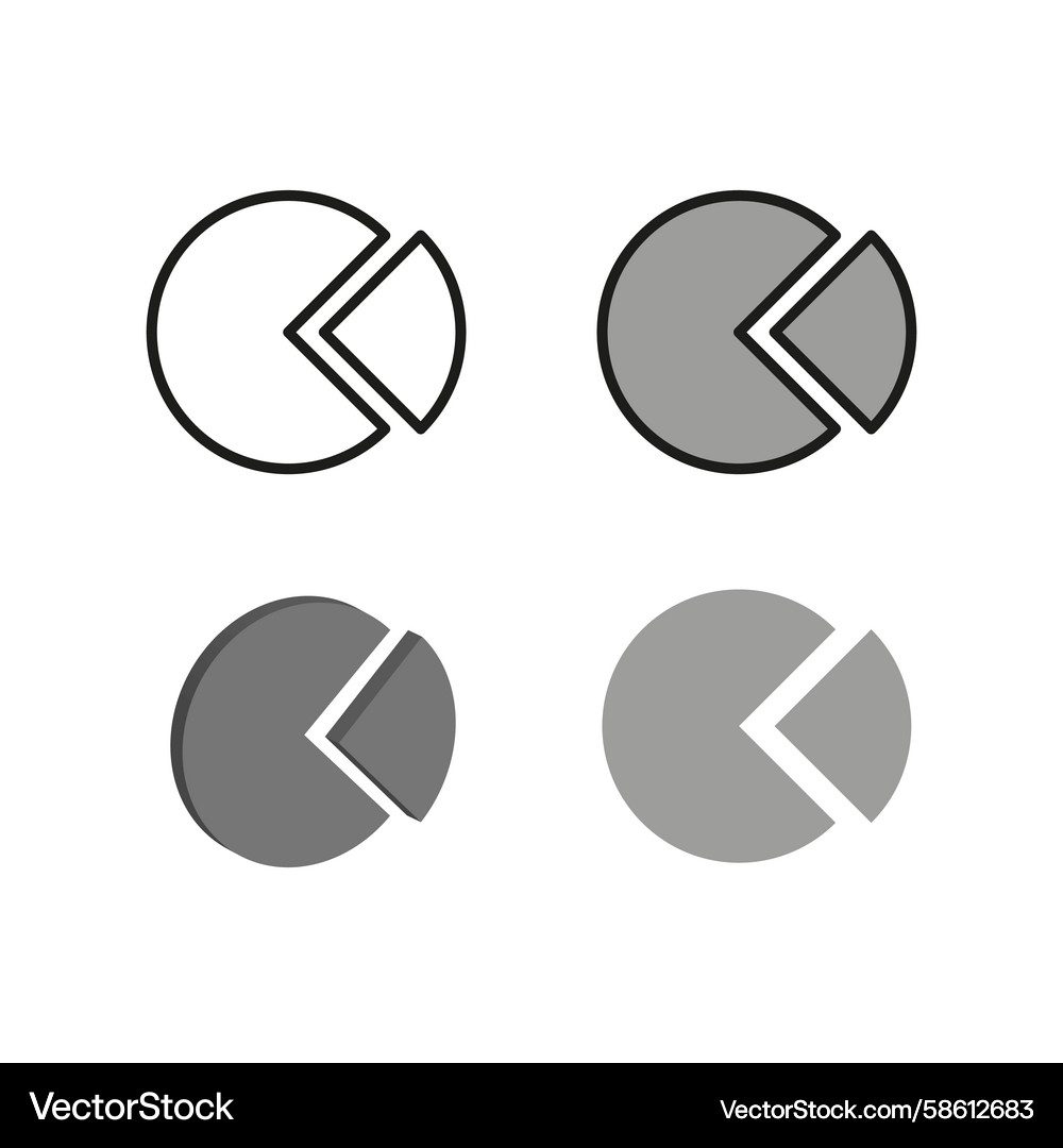 Pie charts collection data elements circular Vector Image