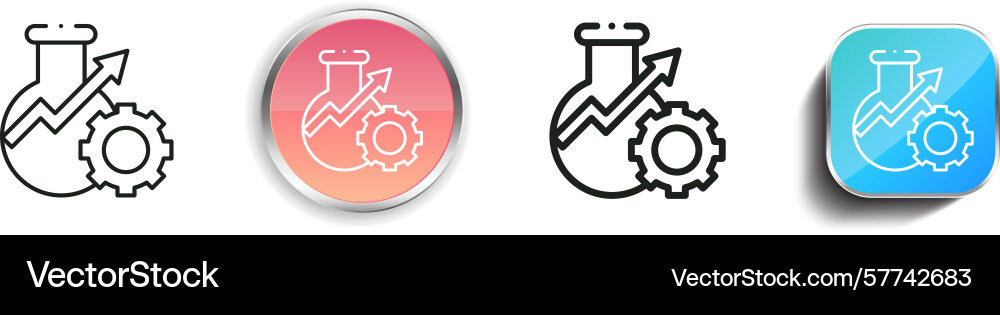 Reaction icon thin linear regular and button Reaction icon thin linear regular and button vector image