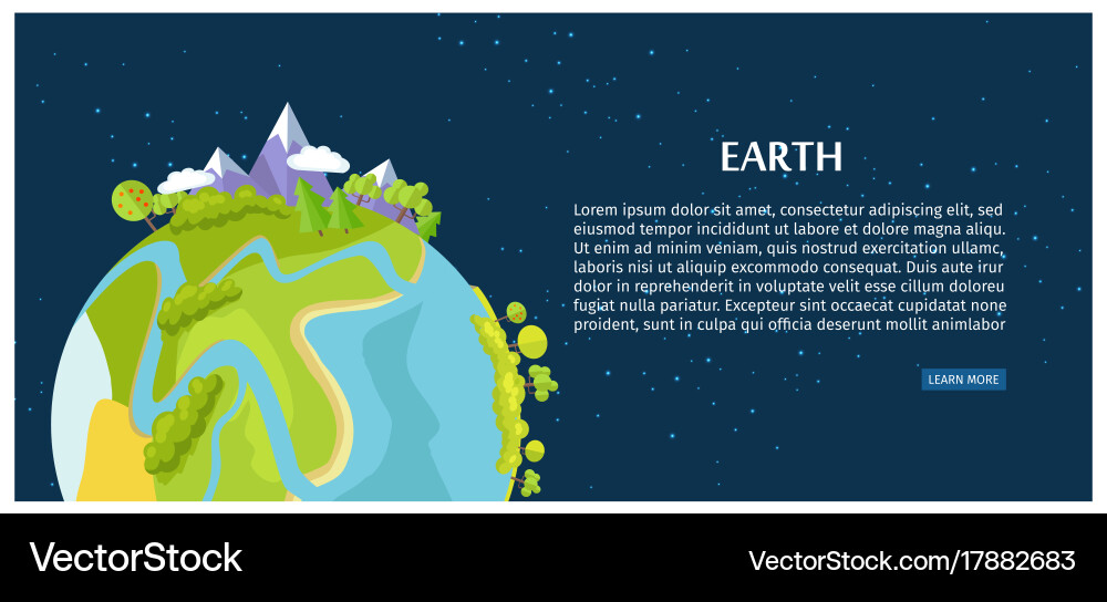 Save earth poster view on planet from outer space vector image