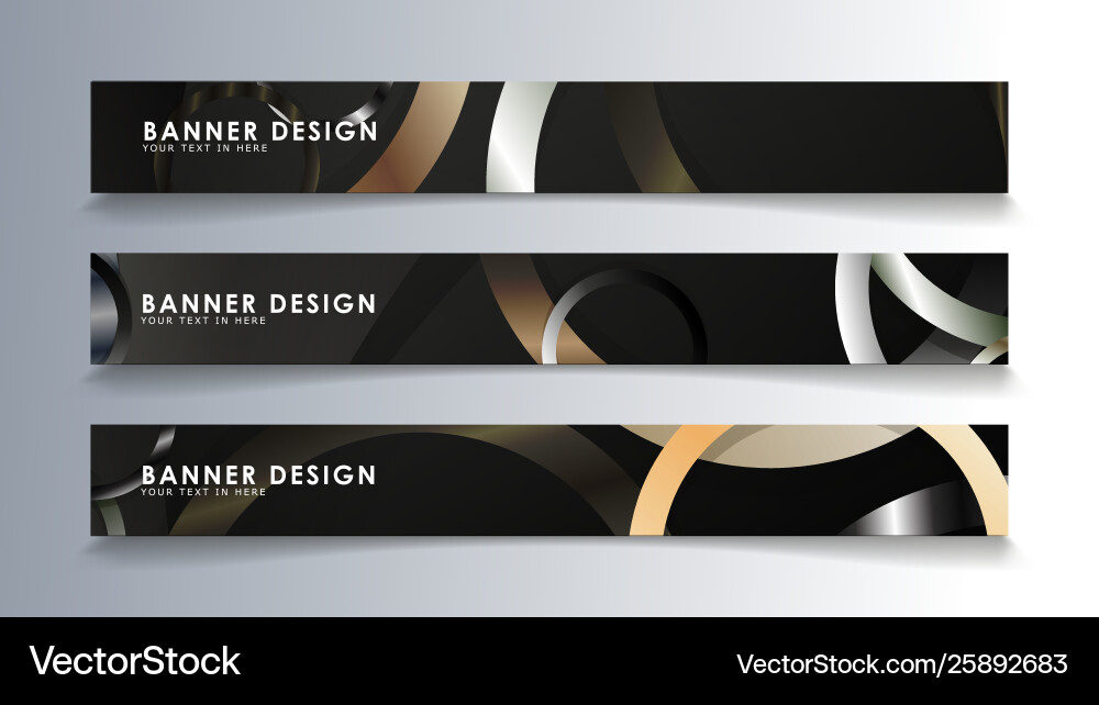 Set rectangular banner with a circle background Set rectangular banner with a circle background vector image