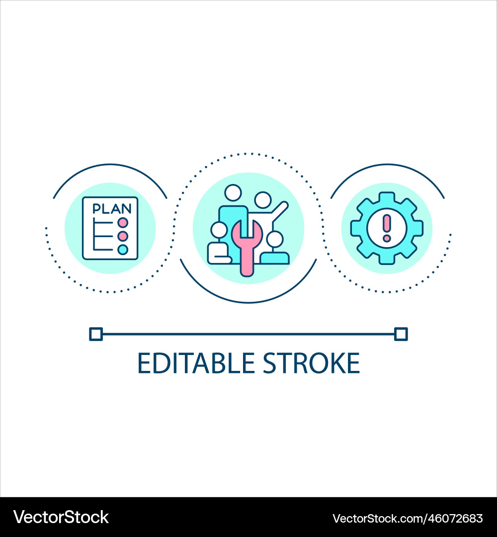 Technical specialists loop concept icon Technical specialists loop concept icon vector image