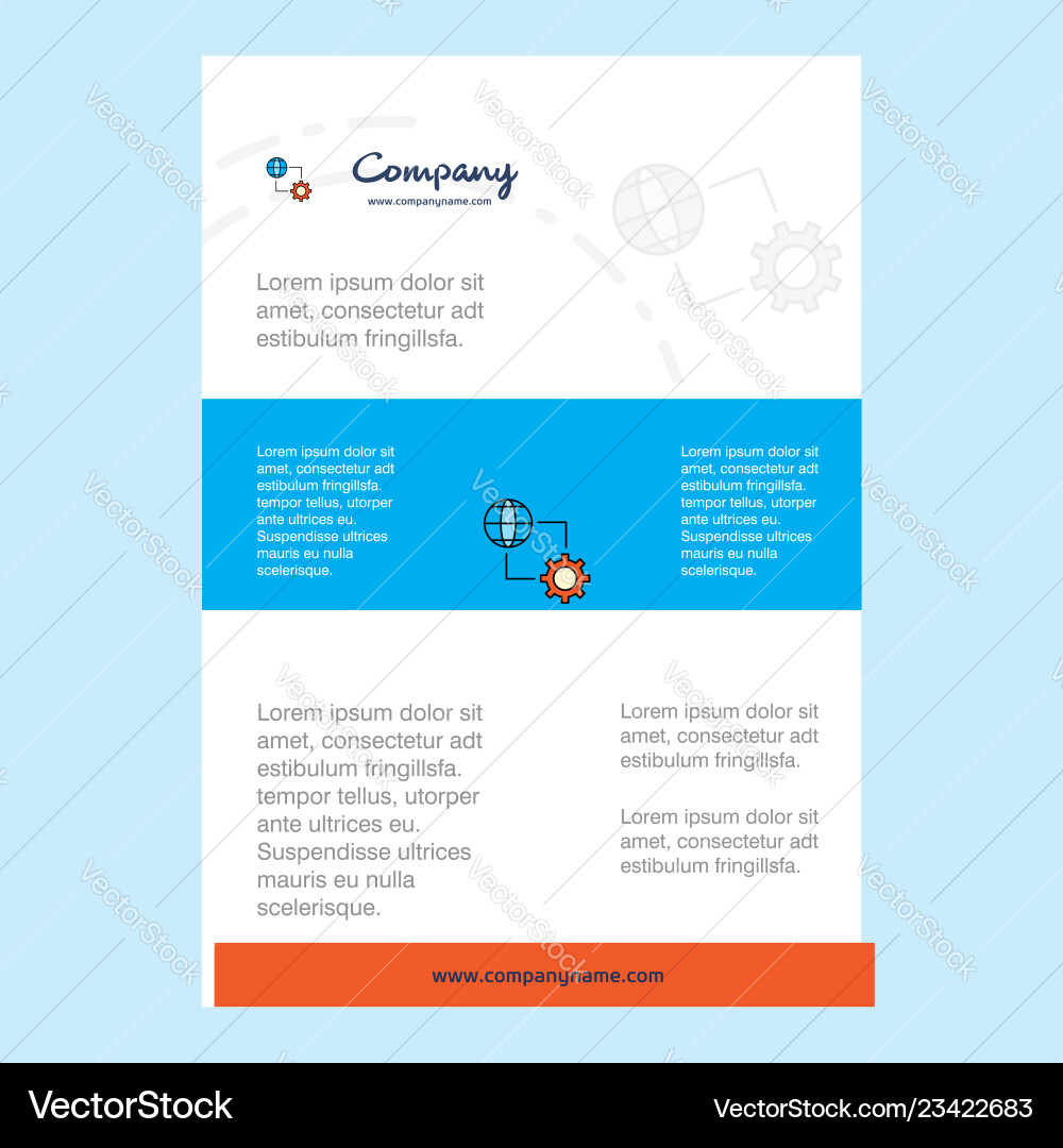 Template layout for internet setting company Vector Image