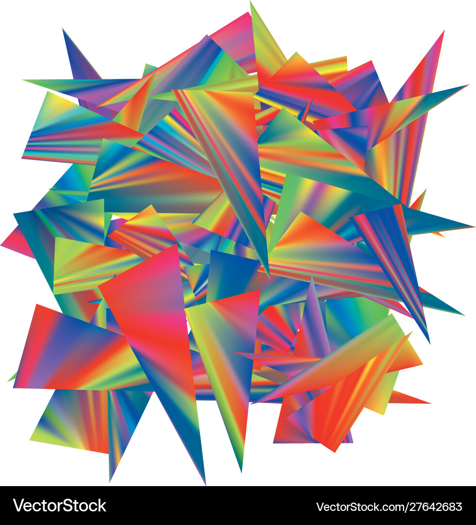 Triangles shards color waves top set Triangles shards color waves top set vector image