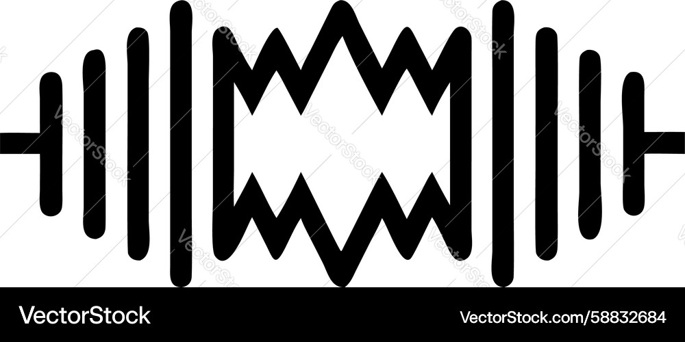 Angular Sound Wave Pattern Vector Image