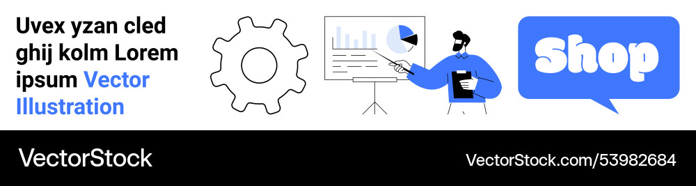 Business presentation with statistics graph Business presentation with statistics graph Vector Image