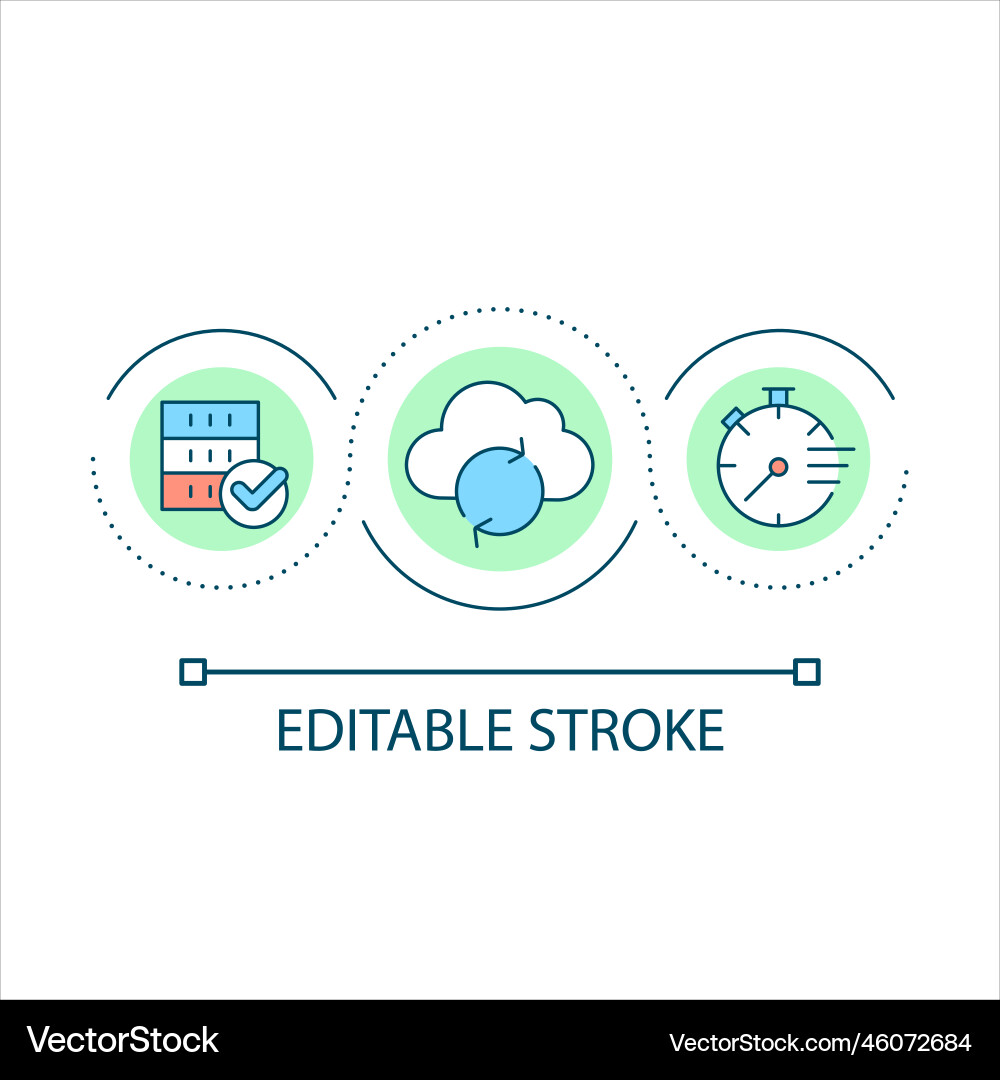 Cloud storage loop concept icon Cloud storage loop concept icon vector image