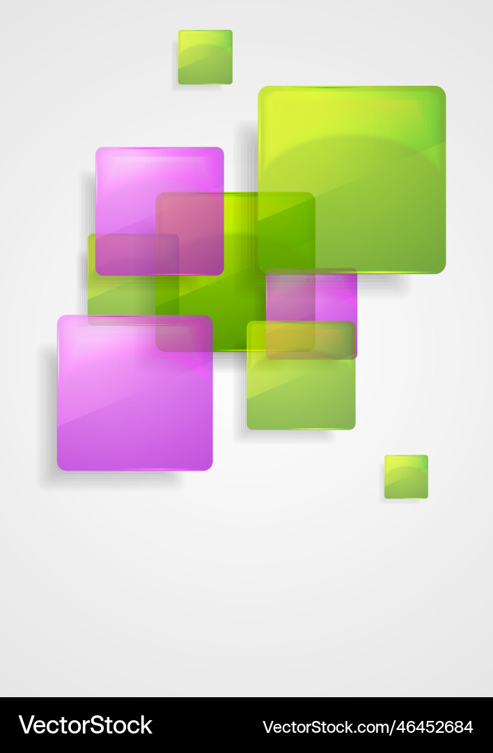 Colorful glossy squares design Colorful glossy squares design vector image