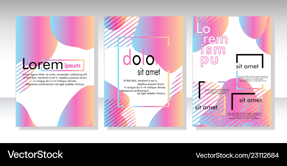 Dynamic style banner design set with fluid Dynamic style banner design set with fluid vector image