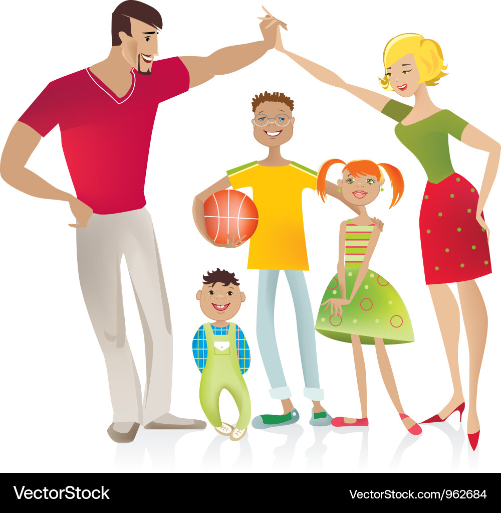 Familienbetriebe Hände - Hausform Vektorbild