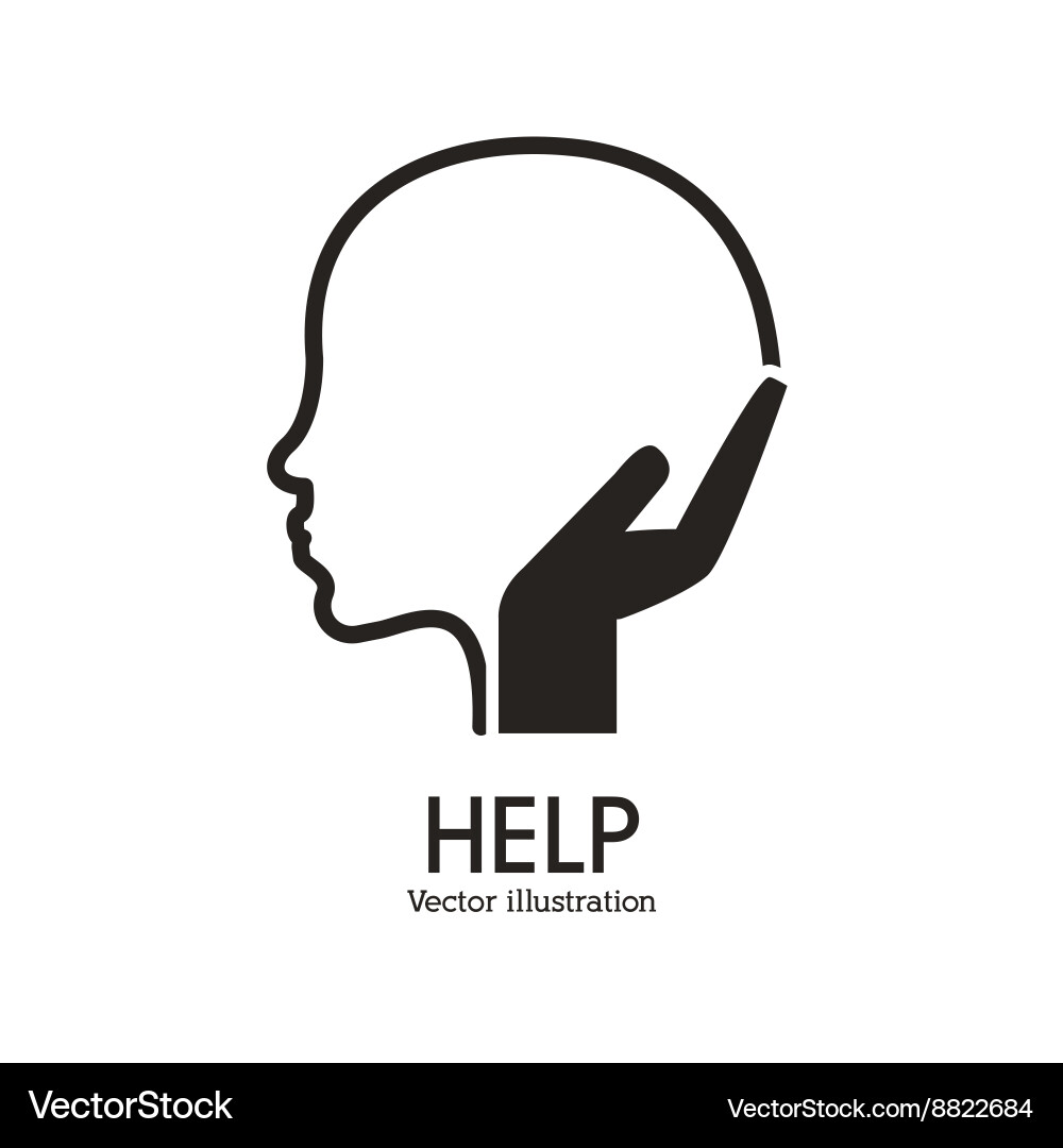 Help design question mark icon flat Vector Image