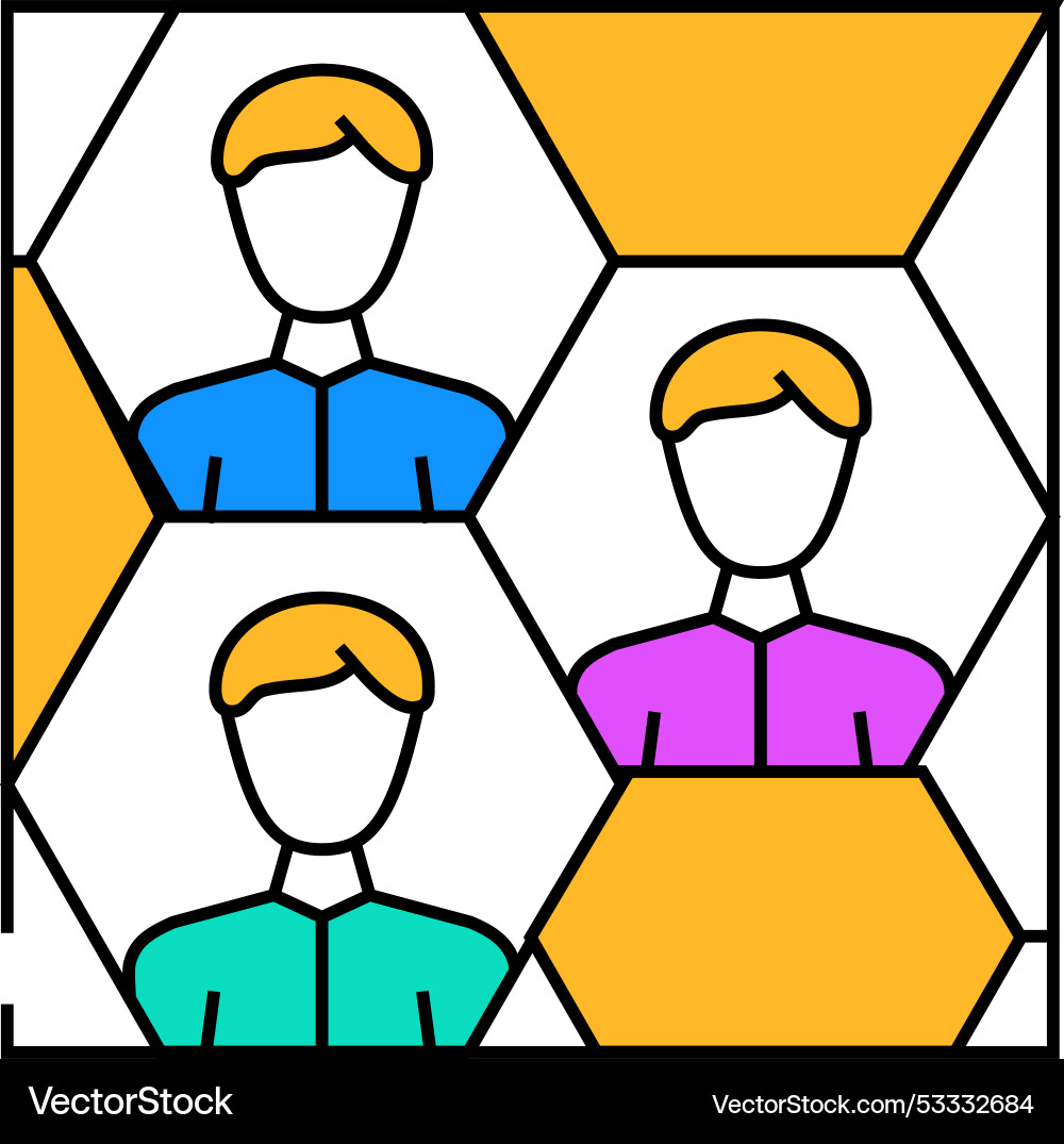 Honeycomb networking icon color Honeycomb networking icon color vector image