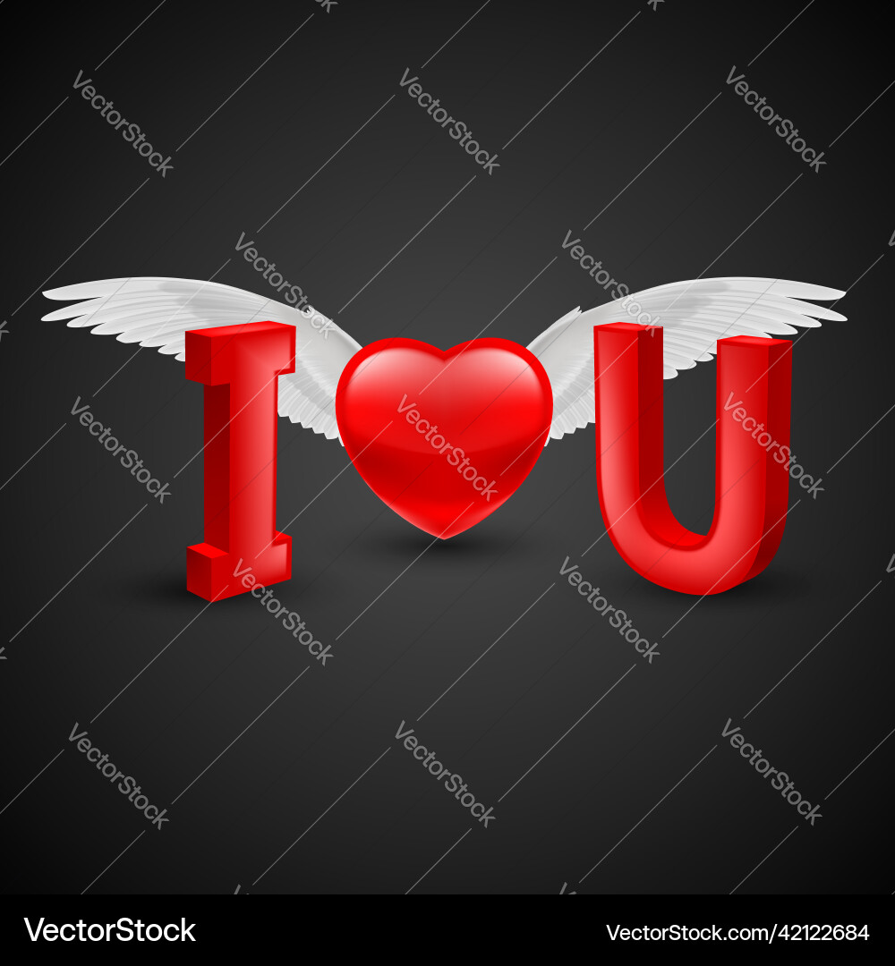 I love you I love you vector image