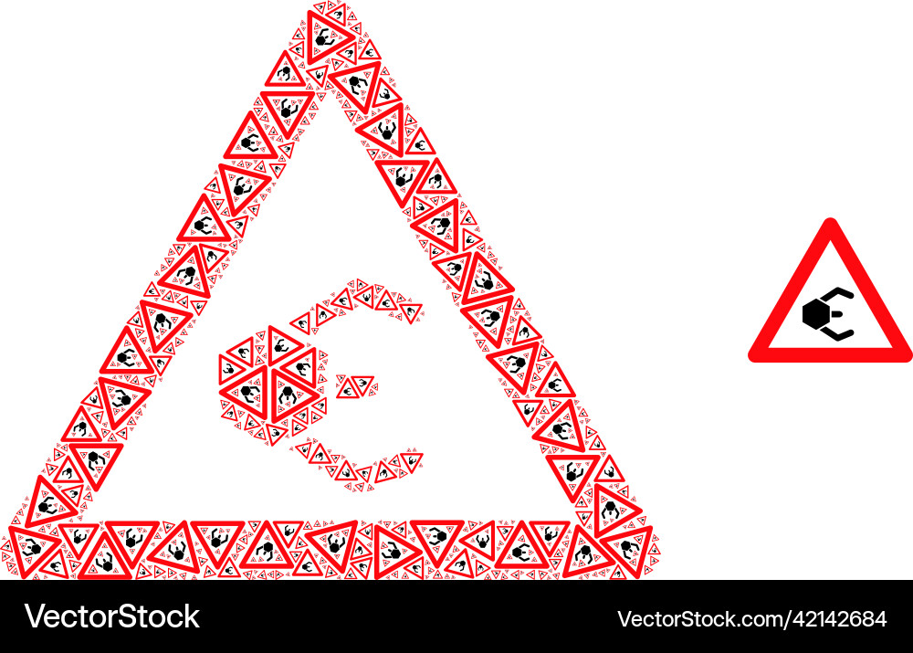 Nanobot warning fractal composition of Nanobot warning fractal composition of Vector Image