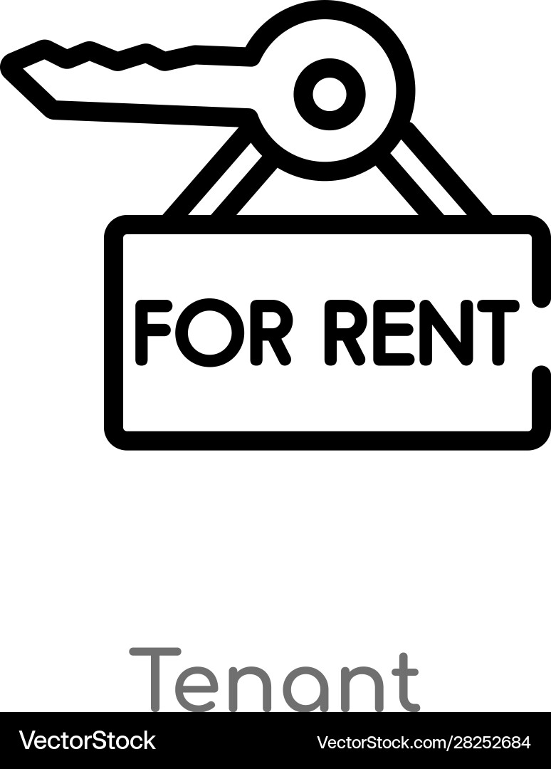 Outline tenant icon isolated black simple line Vector Image