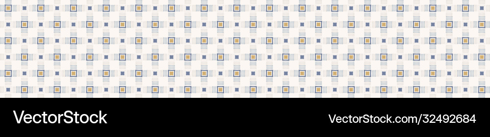 Seamless geometric cross grid border pattern Seamless geometric cross grid border pattern vector image