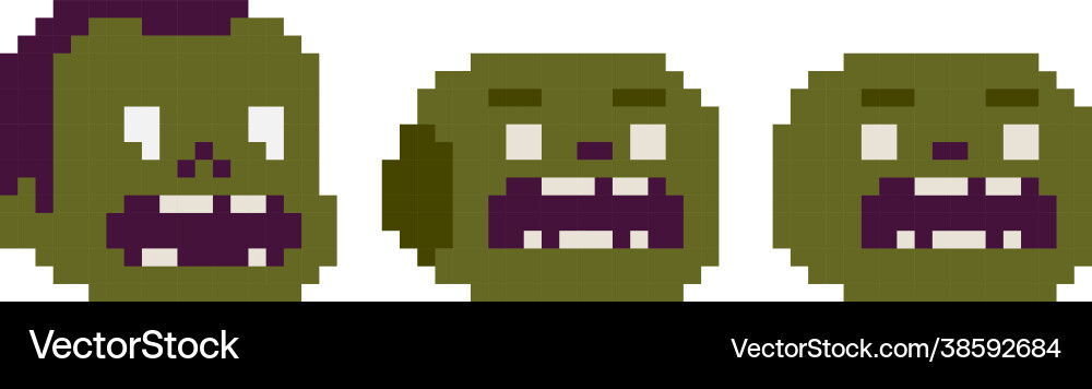 Set game characters in perfect pixel Set game characters in perfect pixel Vector Image