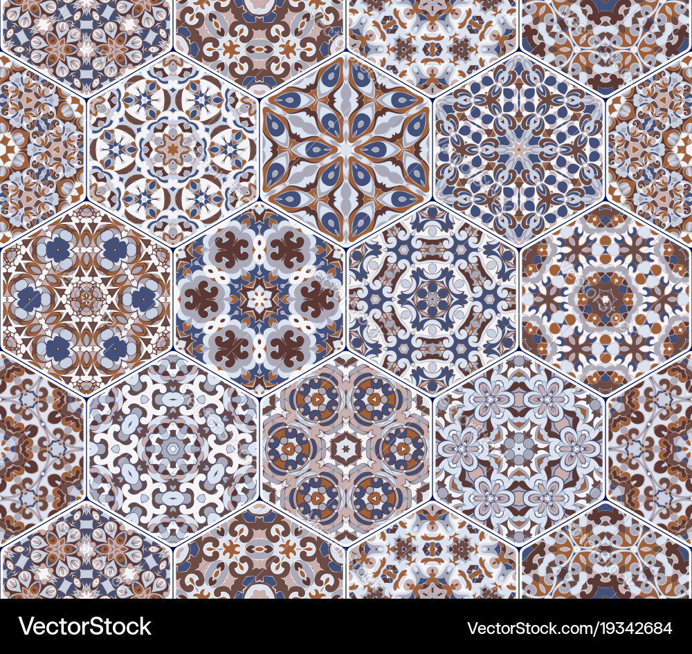 Set of hexagonal elements Vector Image
